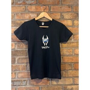 Vintage 1999 Soulfly Band T-Shirt Black Classic Girl American Apparel Small M/OS